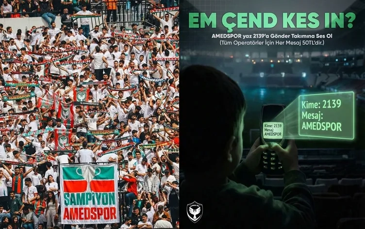 Amedspor’dan taraftarına SMS çağrısı: “Biz kaç kişiyiz?”